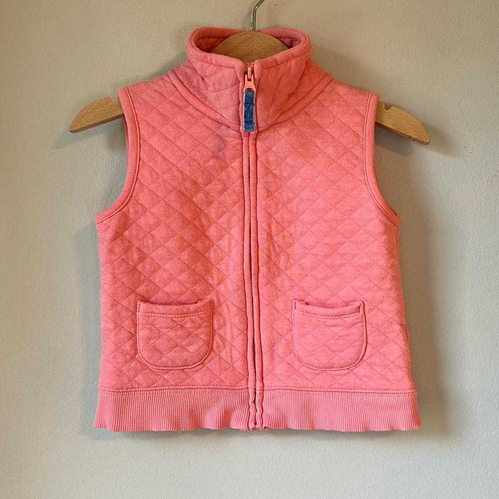 Pink Quilted Fall Zip Vest Size 18M - Picture 5 of 11
